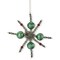 Vintage Green Star Ornament for Christmas Tree 7.87" x 7.87" x 1.38" Dust Clean Decorative Holiday Decor